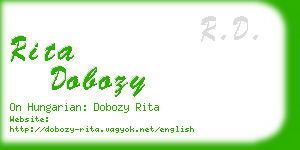 rita dobozy business card